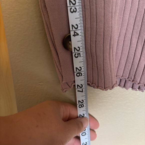 Legoe Heritage Women Maternity S LongSleeve Mushroom Pink Ribbed Stretch Sweater - Picture 8 of 8